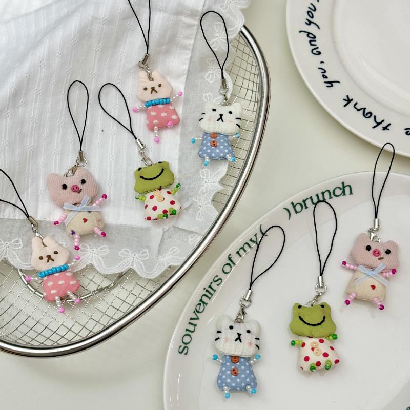 Women'S Young Bags - /Vly/カエル、豚、猫のペンダントキーホルダー、女性向けシンプルデザイン、携帯電話用ストラップ、可愛い動物のバッグや車のキーリング、若い女の子向けのかわいいアイテム