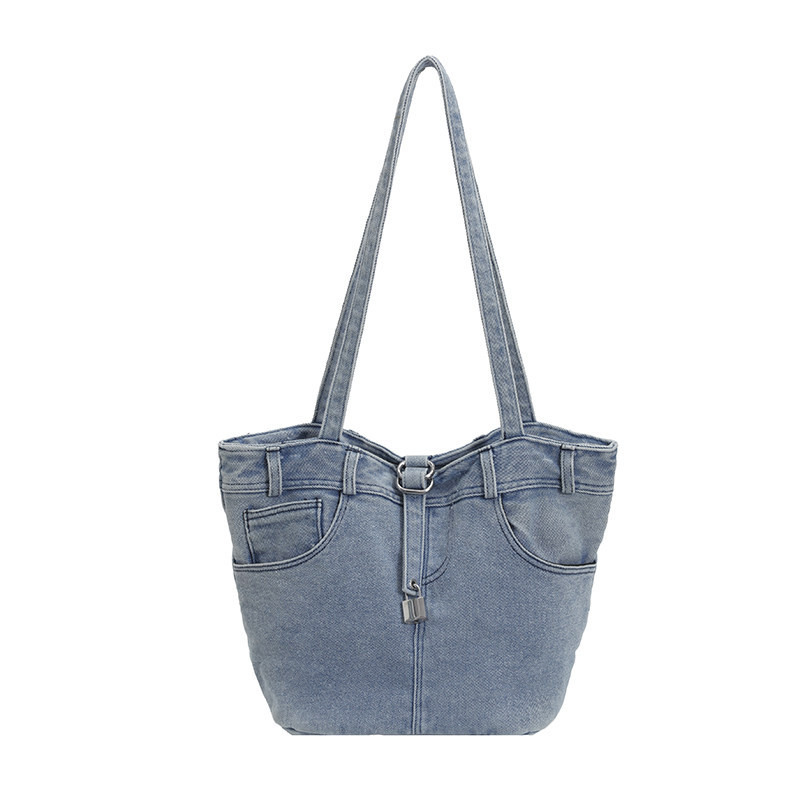 Women'S Young Bags - デニムファッションは、シンプルでトレンド感があり、日本や韓国の若者に人気があります。2026年、レディースの新作秋物コレクション：大判のデニム