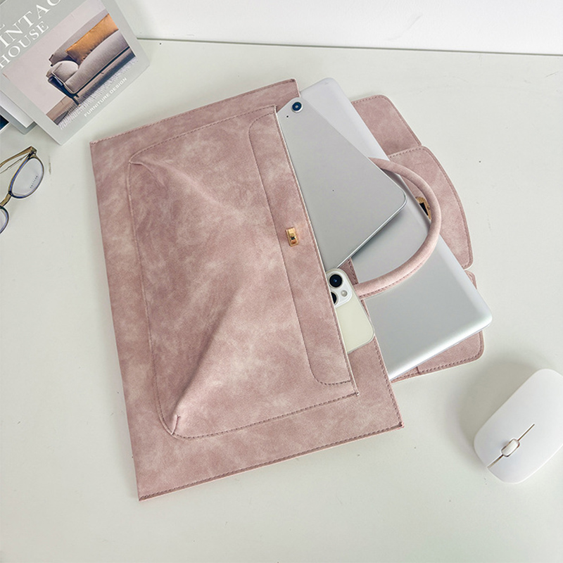 エレガントなピンクのPUレザーラップトップトートバッグ、花柄 - Women Hand Bags For Office のレビューと価格