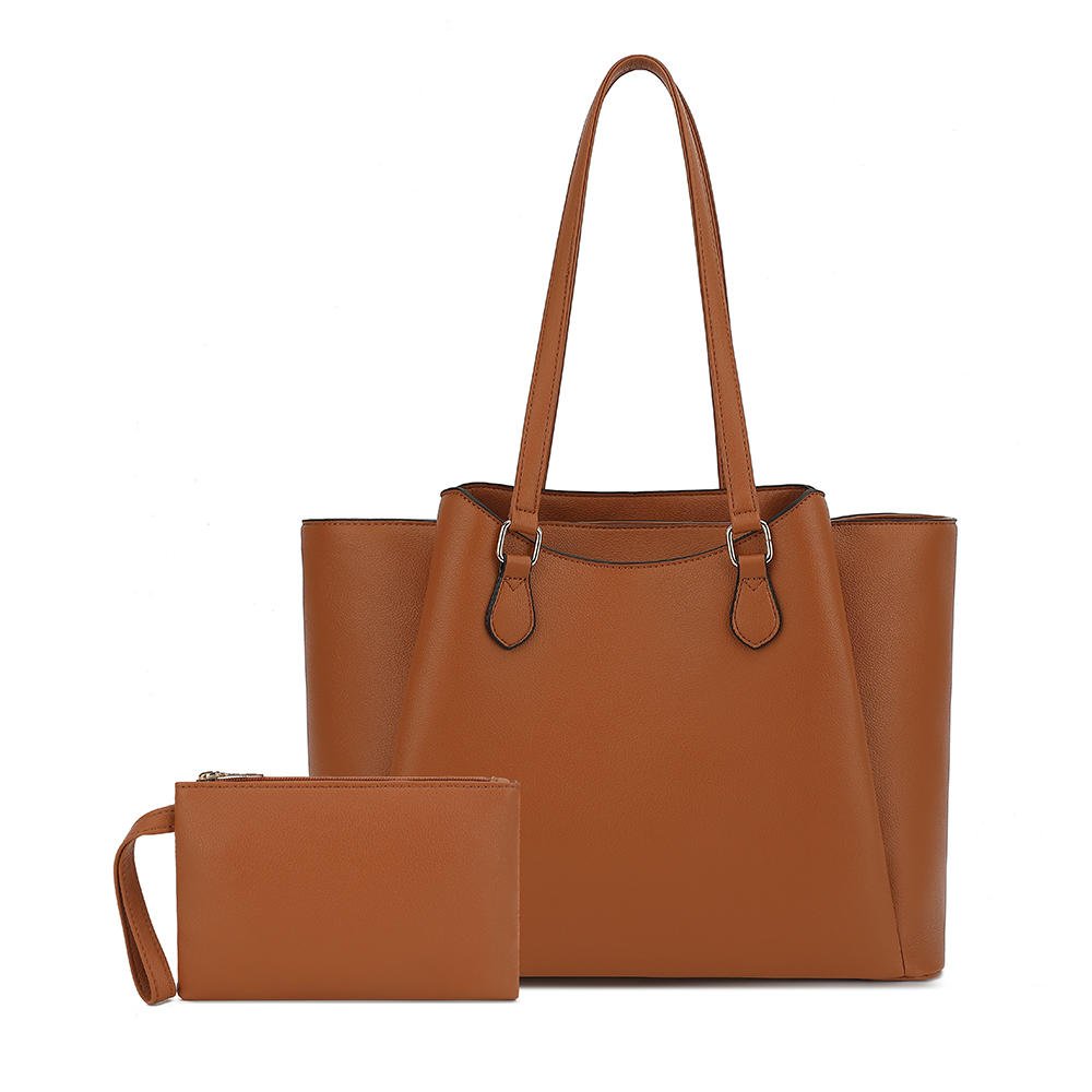 女性用トートバッグ、ポーチ付き大型PUレザーショルダーハンド - Women'S Bags Handbags のレビューと価格