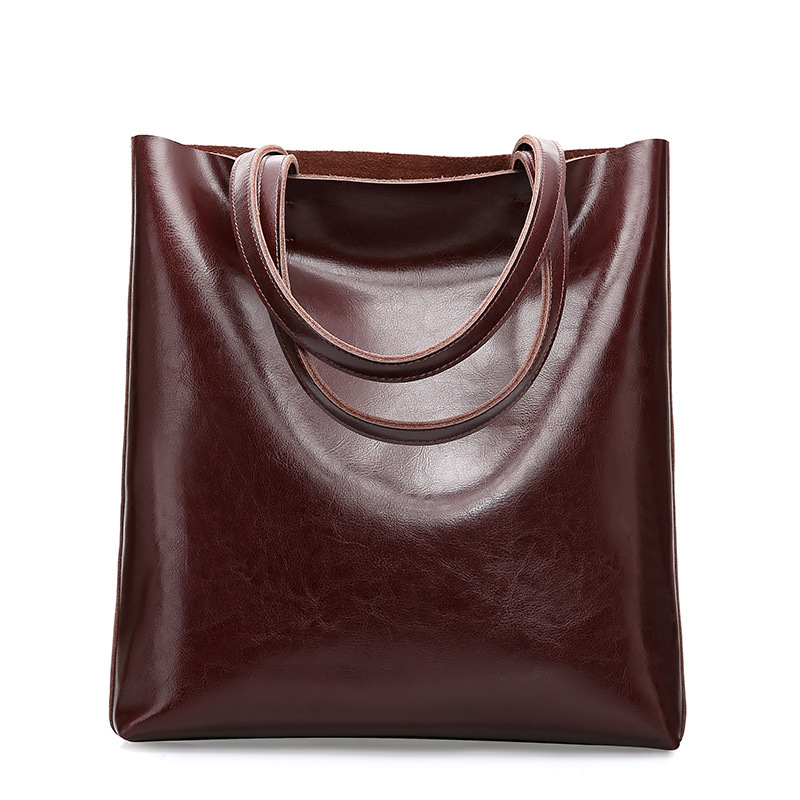 牛革バッグレディース本革ハンドバッグビッグ女性バッグ大ヴィン - Women Hand Bags For Office のレビューと価格