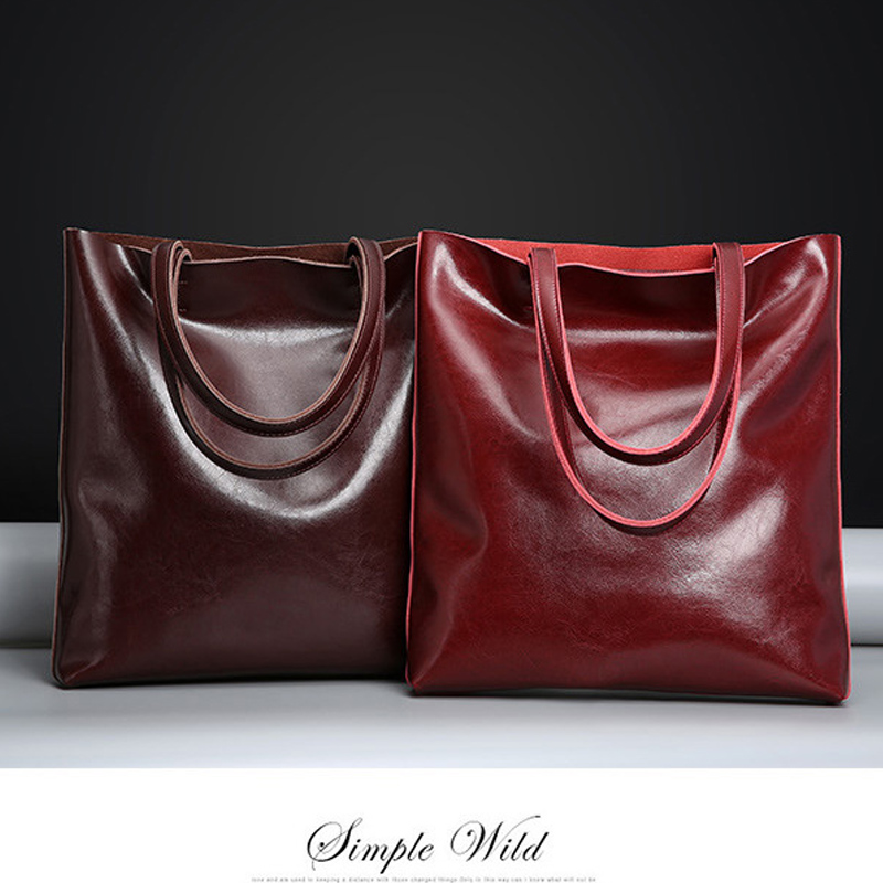 牛革バッグレディース本革ハンドバッグビッグ女性バッグ大ヴィン - Women Hand Bags For Office のレビューと価格