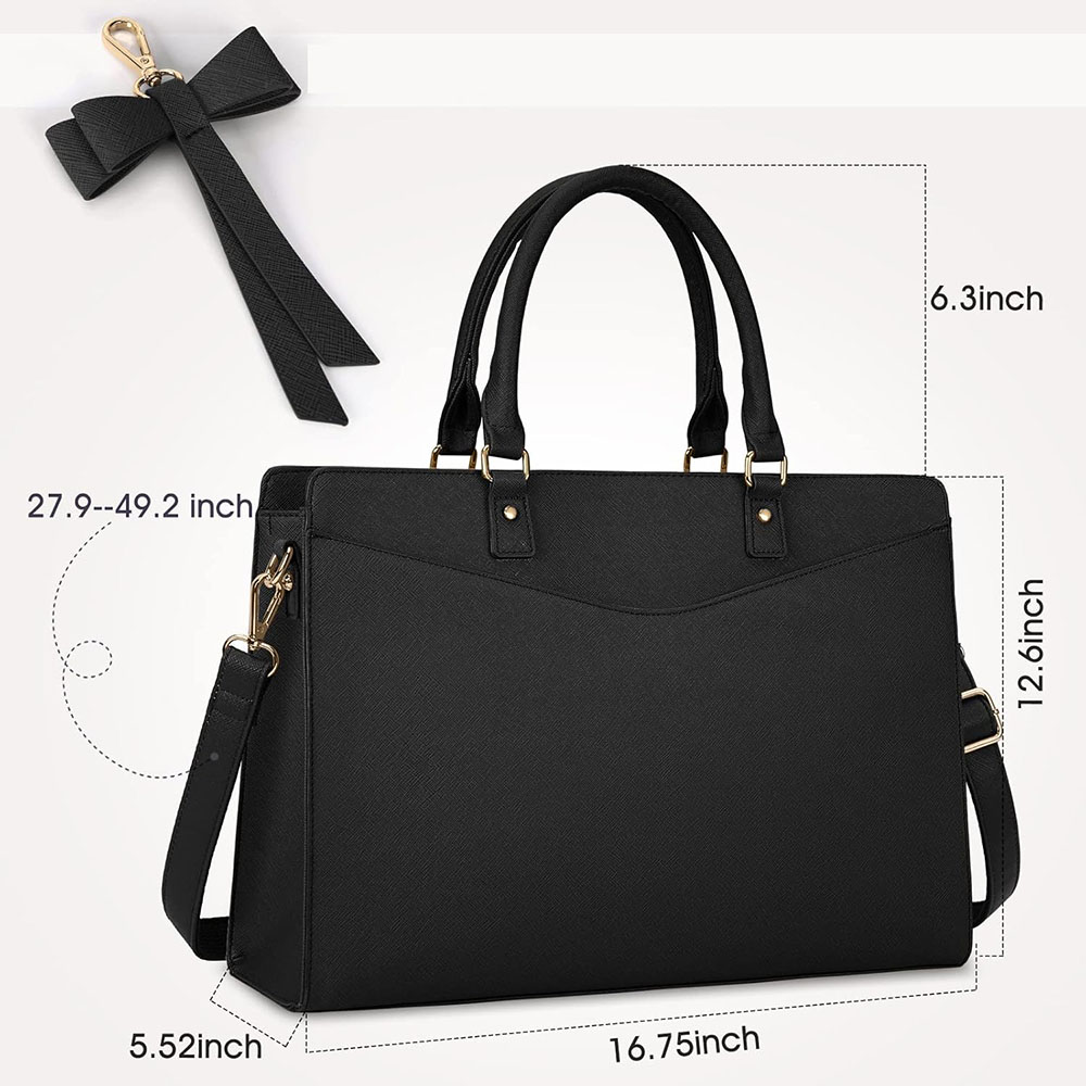 女性用ラップトップバッグ 15.6インチ PUレザー ラップ - Women Hand Bags For Office のレビューと価格