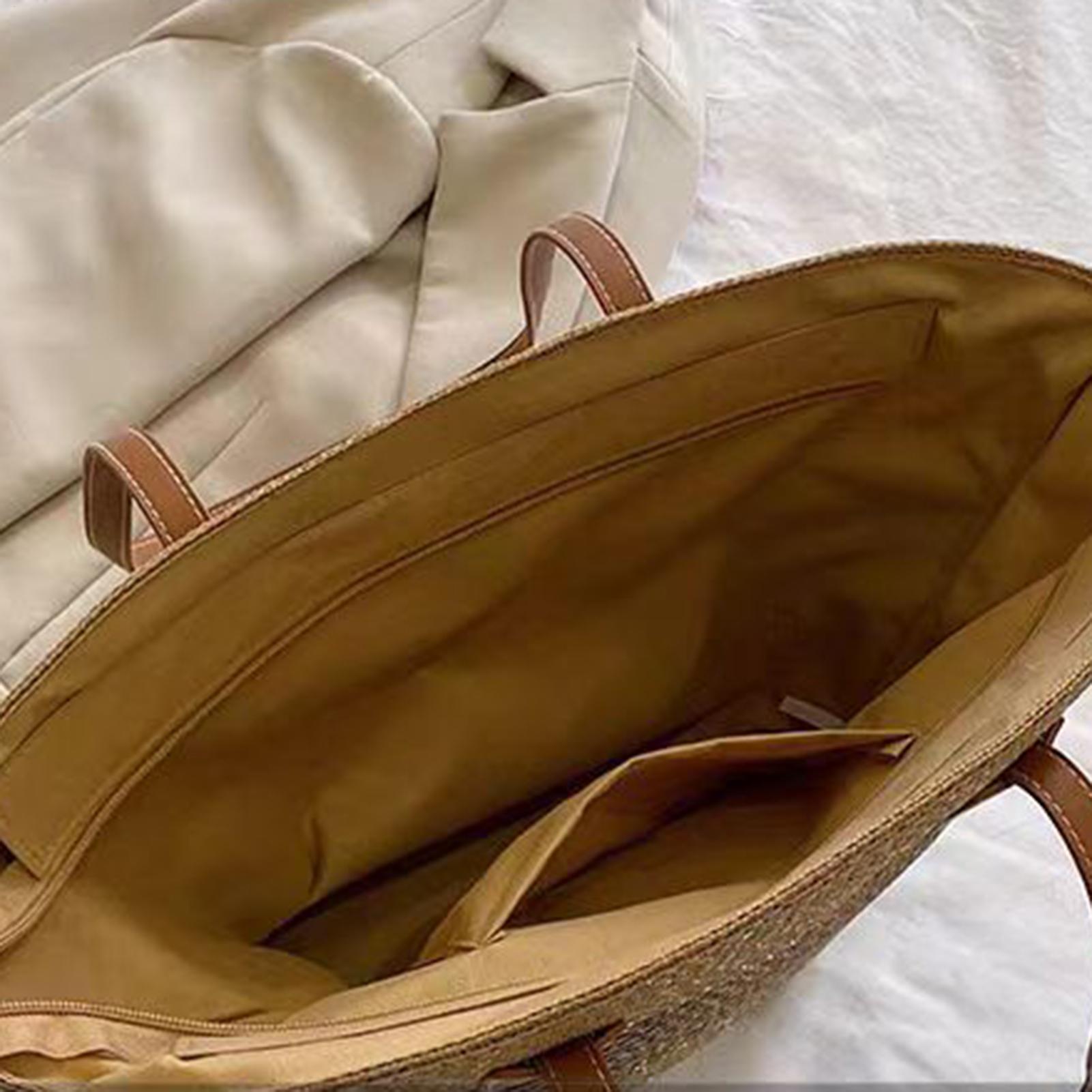 エレガントでシックな新作大型ボヘミアンストロー トートバッグ - Women'S Bags Handbags のレビューと価格
