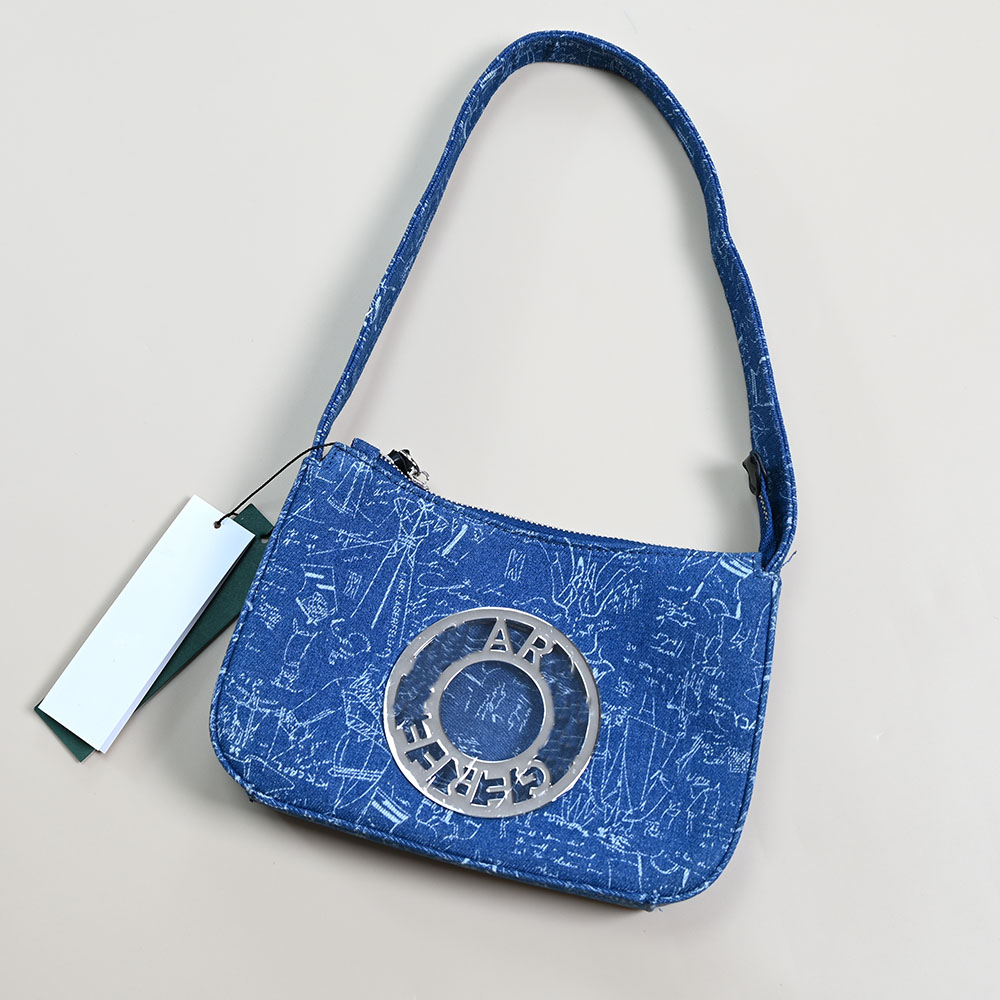 新作レディースハンドバッグ デニム生地 メタルレター シング - Women'S Young Bags のレビューと価格