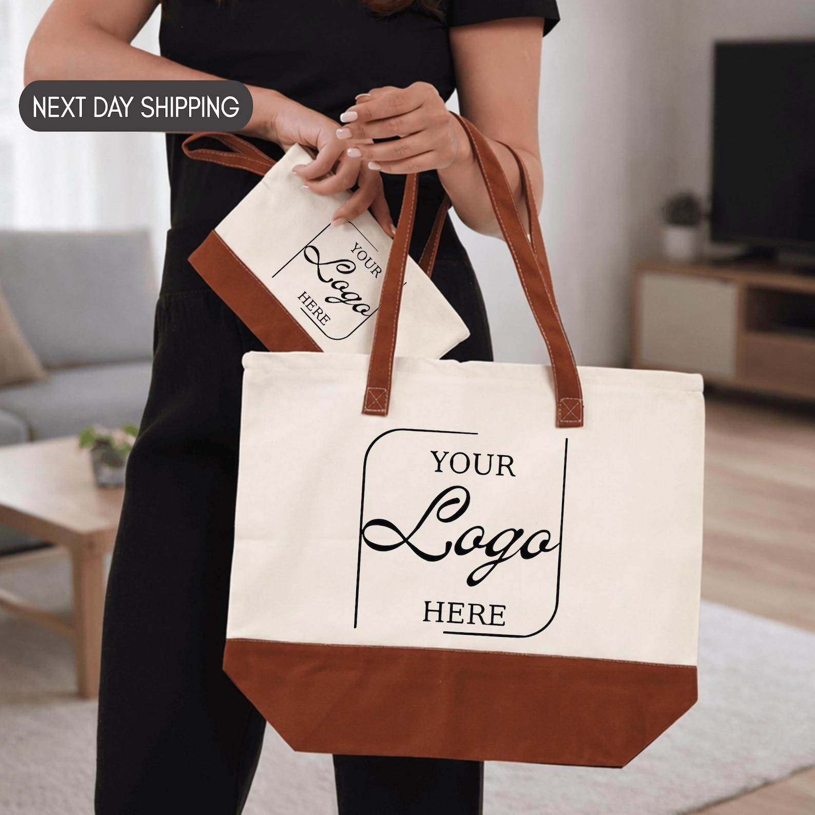 カスタムロゴ入りトートバッグ、女性用デイリーショッピングハン - Women Bags Company のレビューと価格